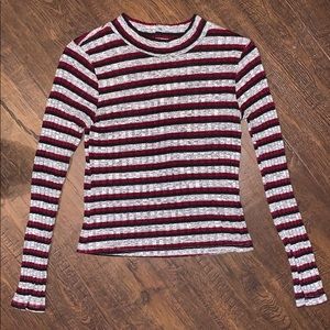 NWOT Ginger G | Striped Long Sleeve Crop
